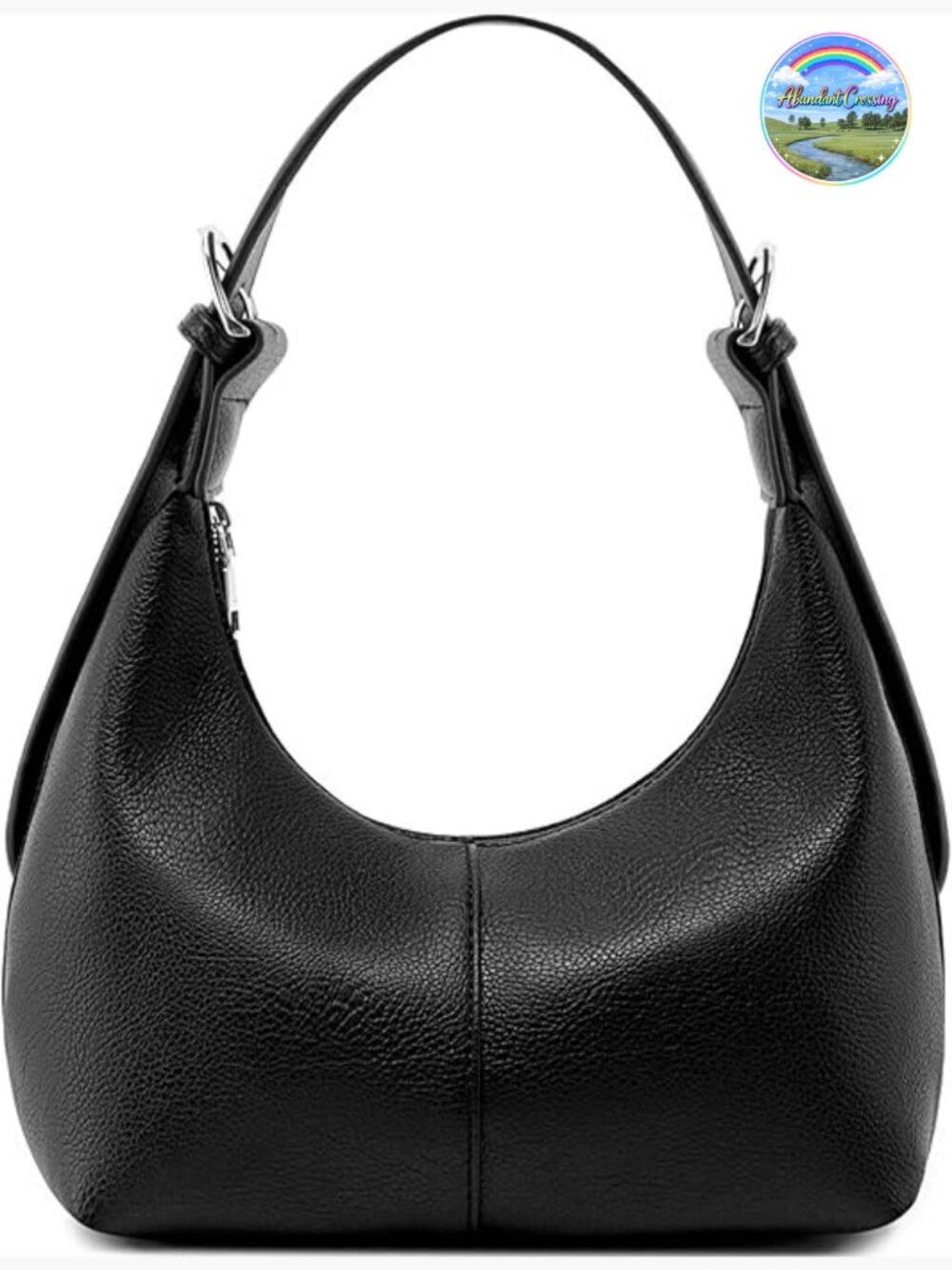 Soft Vegan Leather Crescent Shoulder Hobo Bag Crossbody Purse